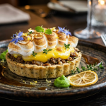 Crème Brûlée au Roquefort et Poires